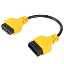 11,8 colių OBD2 prailginimo kabelio 16 kontaktų kištukinis ir moteriškas ilgintuvo laido jungties diagnostikos adapteris yellow