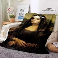 Lana Del Rey Retro Printing blanket Children's Warm  Flange  Home travel bed linings Birthday Gift 100x150cm brown