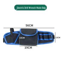 Heavy-Duty Canvas Tool Bag: Durable, Wear-Resistant Storage for Construction, Carpentry & Electrical Work blue