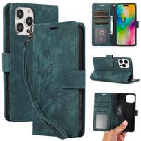 iPhone 17 Pro Max Multi-functional Leather Case with Card Slot and Lanyard X / XS žalia