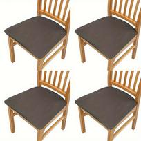 4/6Pcs Elastic Bench Covers, Stretchable Chair Seat Cushion Covers, Pet-Friendly Furniture Protectors for Dining Room, Restaurant & Home 4pcs