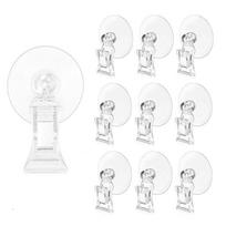 10Pcs Durable Price Tag Holder Multifunctional Sucker Clamp Display Clip  Mall Shop Display Suction Cup Clip white