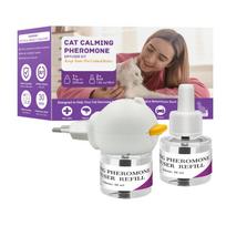Pet Calming Diffuser, 3 In1 Pet Pheromones, Relaxing Pheromones For Pet Stress Anxiety Barking, 1 Diffuser 2 Refill(48ml*2) One Size brown