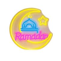 Neon Ramadan LED Dekoracija Sieninė Nuotaikinga Dekoratyvinė Spalvinga 38x38 cm