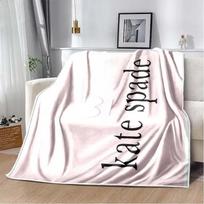 Mados prekės ženklo logotipas Ke-Kate-Spade-e pliušinis pledas namų sofos lovos dekoracija nešiojamas iškylos dovanų šiltas pledas 40x50in pink