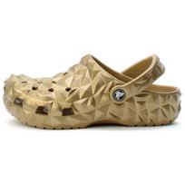 Crocs Classic EVA Comfortable and Simple Hole Shoes Unisex Gold 37-38 auksas