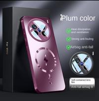 For VIVO X200 Pro Case Hard Matte Magnetic wireless charging Lens Protective Back Cover For VIVO X100S X200 Pro Mini X100 Ultra For VIVO X200 violetinė