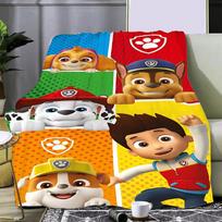 Mielas animacinis šuo Patrulė spausdintas pledas Pikniko pledai Šiltas pledas Minkštas ir patogus pledas Namams Kelionėms Gimtadienio dovana 30x40in red