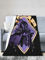 Cookie Run Kingdom Silent Salt Cookie Flaneliniai pledai Bėgiko žaidimas Naujoviški metami pledai antklodei 150_125cm Lengvas 75X95CM pilka spalva