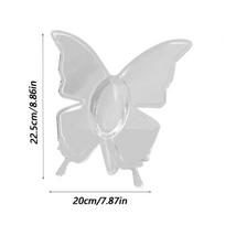 Ins Acrylic Butterfly Vase Three-dimensional Minimalist Flower Vase Aesthetic Flower Holder Flower Arrangement Accessories white