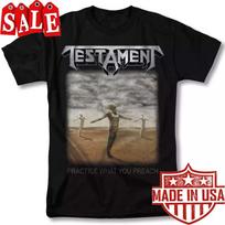 TESTAMENT Band Practice What You Preach Rock Tour T SHIRT  Unisex T-Shirt S gray