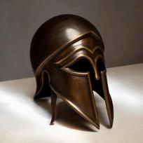 Ancient Greek Spartan Helmet Handmade Bronze Warrior Greek Corinthian Armor Medieval Cosplay Home Decor Gift black