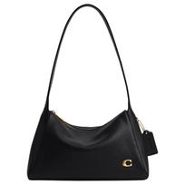 Coach Lola 29 Classic Signature Hardware Zipper Closure Polished Pebble Grain Leather Shoulder Bag Large Women shoulder bag Black CCC45-B4BK Basic Set (Bag+Dust Bag) black