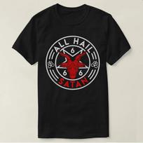 All Hail Satan  Baphomet Devil Goat Bafomet TShirt 100 Cotton ONeck Summer Short Sleeve Casual Mens Tshirt Size S3XL S gray