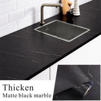 80Cm Wide Matte Thick Self-Adhesive Contact Paper Water-Repellent Marble Wall Cover Furniture Kitchen Countertop Rock Wall Decals 40CMx5M gray