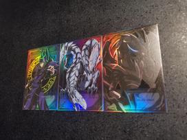 3pcs/set Diy Yu-Gi-Oh! Blue-Eyes White Dragon Self Control Collect Signature Trading Flash Card Anime Cartoon Present