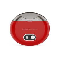 Automatinė elektrinė nagų kirpimo mašinėlė su LCD skaitmeniniu ekranu 3 greičių reguliuojama nagų kirpimo mašinėlė su LED lempute įkraunama elektrine nagų kirpimo mašinėle raudona