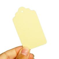 50 Pcs/Set Price Tages Rectangle Hanging Tages with Hole Gift Tages Paper Tages geltona
