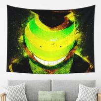 Assassination Classroom Octopus Koro Sensei Tapestry Wall Hanging Aesthetic Home Decor Tapestries for Dorm Room 74x94cm(29x37in) yellow