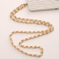 Colorful Beads, Love Iron Chain, Long Diagonal Cross Mobile Phone Strap With Transparent Card