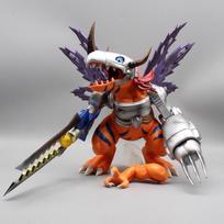 27cm Anime Digital World Greymon Figura Digimon Adventure Figurine Toy GK Metal Greymon Figure Model PVC Collection Statue Gifts žalia