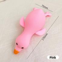 Kids  Childrens, Squishy Duck Stress Ball - Anxiety Relief Sensory Fidget Toy , Soft Squeeze Toy for For Adults Party Favors Gift Presents pink