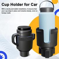 Car Cup Holder Expander Coffee Drinks Non-Slip Bottle Holder Extension Adapter for Large Bottles Cups in 3-4.5\ gray