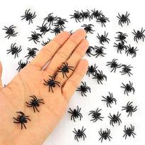 Realistic 100Pcs Plastic Spiders - Fake Halloween Prank Props Mini Creepy Crawlers For Decor  Photobooth Toys Suitable For All Ages Kids Adults black