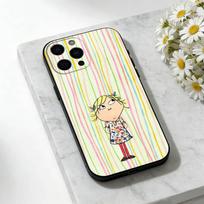 charlie and lola anime Phone Case For iPhone 17,16,15,14,13,12,11 Plus,Pro Max,SE4Soft Silicone Black Cover iPhone12 beige