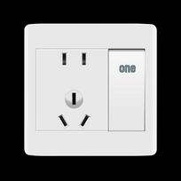 Single-Gang 5-Hole Wall Socket with Switch