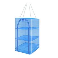 Folding Hanging Mesh Dryer Herb Drying Rack 4 Layers Fish Drying Net Hanging Mesh Net Home Drying Vegetable Net 35cm gray