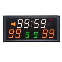 GANXIN Rechargeable Multifunction Countdown Shot Clock Timer Portable LED Digital Scoreboard with Remote Control for Multisports black
