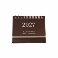 Standing 2027 Desk Calendar Coil Monthly Planner New Flip Calendar  Desk Planning Coffee gray