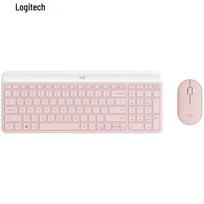 Logitech MK470 Ultra-Thin Wireless Keyboard and Mouse Combo rožinės rožinės spalvos