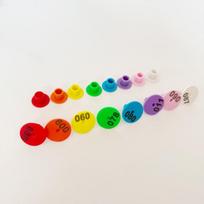 Laser-Engraved Anti-Shedding Round Ear Tag with Numbers for Pig, Cattle, Sheep & Pliers red