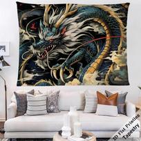 Majestic Chinese Dragon Tapestry Wall Hanging Luxury Fantasy Mythology Art Decor Print 180x280cm 100X70CM