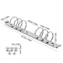 A5 Index Card Holders 30mm Metal 6-Hole Binding Rings Notebook DIY Binding ClipsOffice Document Storage Stationery (as the picture,A5)