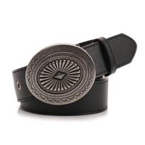 Graviruotos sagties diržas moterims Vintažiniai country stiliaus diržai Madingas vakarietiško stiliaus diržas džinsams, kelnėms, suknelėms Style 6 black