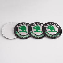 4PCS 56mm Car Wheel Center Hub Cap Emblem Stickers For Skoda Kylaq Elroq Octavia Enyaq Kamiq Scala Rapid Superb Karoq Fabia vhzk70 black