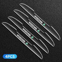 4pcs Car Door Transparent Anti collision Protector Bar Stickers For Skoda Enyaq A7 Superb Rapid Kamiq Octavia Kodiaq Fabia knzh54 gray