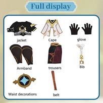 Genshin Impact Aether Cosplay Costume Adult Carnival Uniform Wig Anime Halloween Party Costumes Masquerade Women Game XXXL beige