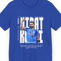 Virat Kohli T-Shirt and kids tshirt: Indian Cricket Team Jersey - GOAT 150 blue