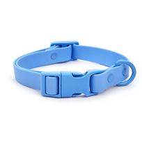 Waterproof PVC Dog Collar Stain Odor Resistant for Small Medium Large Dogs Easy Clean Multiple Colors (Blue,19-26cm) mėlyna