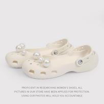 Ballet Hole Shoes Pearl Flower High Sense Mary Jane Women'S Shoes Fashion Casual G 35-(W4) balta
