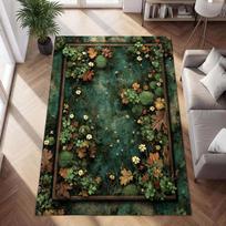 Samanoto Miško Laukinių Gėlių Spaudinio Plotinis Kilimas, Vintažinis Botaninis Gamtos Grindų Kilimėlis Svetainei, Miegamajam, Virtuvei, Bendrabučiui, Namų Dekoras 50cm x 100cm