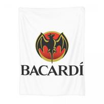 Fashionable Art Print Bacardi Rum Logo Blanket Fleece Throw Blanket Breathable Throw Blankets for Bedroom Throws Bedspread Quilt 75x100cm (30x40inch) red