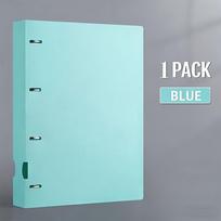 A4 Size Four Ring Binder Morandi Color D-Ring Loose Leaf Document Folder PP Water Resistant File Organizer 4packs mėlyna