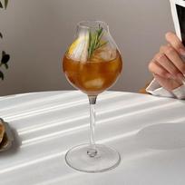 Whiskey Tasting Cup Spirits Cocktail Goblet GlassTulip Wine Whisky Crystal Glass Pure Drink Fragrance Cup 1pcs brown