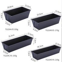 Baking For Mold Tray Rectangular Nonstick Loaf Pan for Cake Bread Toast Made from Carbon Steel for Repeated Use