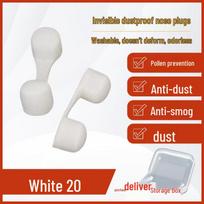 Washable Dust & Pollen Nasal Mask: Invisible Dustproof Sponge Filter white